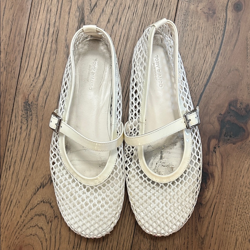 Tony Bianco ivory Mesh Mary Jane Shoes